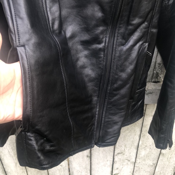 Soia & kyo leather collar zipper jacket - Picture 3 of 13